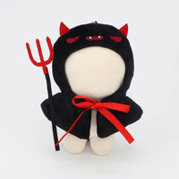Cute Design Stuffed Toy Halloween Outfit Ribbon Tie Closure 10cm Doll Clothes Set Soft Textile Doll Devil Costume Easy to Wear for Themed Parties
