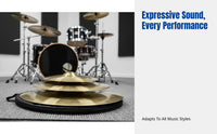 Impact Cymbal for Drum Set, Handmade Brass, Powerful Sound, Multiple Sizes