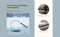 Ice Fishing Rod, Carbon Fiber, Sensitive Tip, Portable Combo