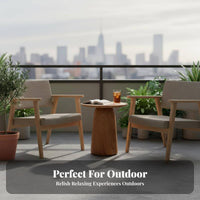 Small Round Accent Table Waterresistant Round Tripod Table Sun-Resistant Weather Resistant for Patio Owners, Decor Lovers