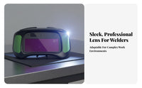 Anti-Glare Auto Darkening Joining Glasses Shock-Absorbing Resistant Joining Eye Protection Lightweight Design for Professionals, Grinding