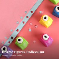 Miniature Pattern Puncher Assorted Forms Decorative Shape Punch Set Multiple Designs Easy to Use for DIY Projects, Card Making