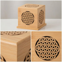 Wooden Incense Box Natural Finish Ash Catcher Decorative for Meditation