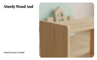 child-appropriate Height Montessori Shelf Versatile Design 5-Section Cubby Shelf sturdy Construction Kids' Furniture Easy to Clean for Preschoolers, Toddlers, educators, Kindergarten, Daycare Center, Classroom, Learning Corner