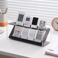 Transparent Controller Control Holder Compact Controller Control Holder with Compartments Glossy Desktop Organizer Sleek for Desk