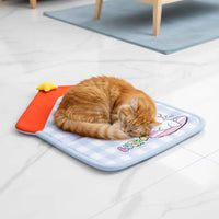 Pet Sleeping Mat Cushioned Dog Mat Cushion with Dog Print Gentle Pet Pad Velvety for Dogs, Floor, Living Room
