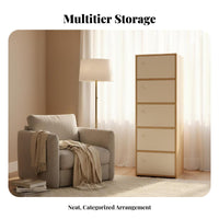 Narrow Floor Cabinet particleshield upright Storage Tower With Doors for Homeowners