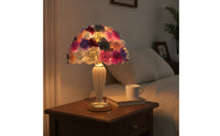 Rose Table Lamp Decorative Flower Lamp Lighting Floral Dome-Shaped for Women, Bedroom, Bedside