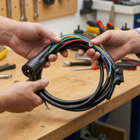 Trailer Wiring Harness Color-Coded 7-Way Trailer Cord Heavy-Duty for RV Towing