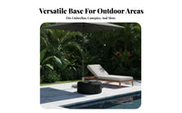 Patio Umbrella Weight Bag Wind-Resistant Umbrella Weight Effortless Pouch to Fill Round Sandbag Base for Garden, Beach, Deck