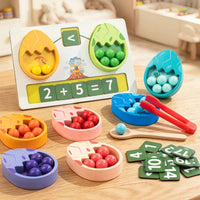 Dinosaur Egg Toy Multicolor Number Matching Plaything Shade Sorting Preschool Activity for Kids, Classroom