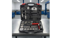 27 Pieces Disc Brake Pad and Caliper Service Tool Kit Heavy Professional Brake Caliper Tool Set with Storage Case Portable for Home Mechanics