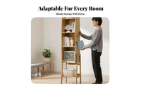 Space-Saving Design Narrow Ladderdesign Shelving System accessibleShelf Reach Bookcase Multifunctional Storage Rack Large Capacity for Book Lovers, Apartment Dwellers, Homeowners, Study Room, Home Office, Small Areas, Entryway