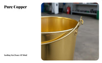 Long-Lasting Ignite-Resistant-Proof Copper Pail Wear-Resistant Heavy-Duty Copper Pail Rivet Reinforced Anti-Static Oil Pail for Oilfield Workers Plant Operators, Workshops