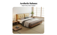 Lowdesign Bed with Upholstered Headboard sturdy Wood Construction Upholstered Bed Frame with Headboard Nordic design Bedroom Furniture for Guesthouse
