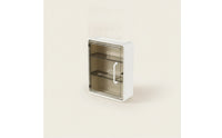 Wall Cabinet with Tissue Dispenser Transparent Wall Storage Box with Door Bathroom Organizer with Shelves Space-Saving
