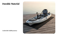 Rotomolded Fishing Kayak Stable Hull Design 10 Foot Hard Shell Kayak Impact Resistant Single Person Pedal Boat for Fishermen, Kayakers, Lakes, Rivers