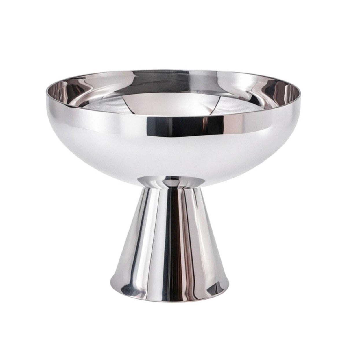 Metal Pedestal Bowl Elegant Ice Cream Bowl Polished Ice Cream Cup Reflective for Hosts