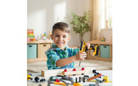 Clear-Front Toy Toolbox Interchangeable Bits Toy Drill Set Directional Control Kids Tool Box Handheld