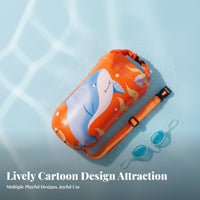 Double Design Swimming Safety Buoy Thickened Nylon Material Outdoor Water Swim Buoy Built-in Emergency Whistle for Triathletes, Lakes, Sea
