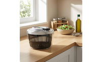 PressPress-Type Salad Drainer Clear Lid Manual Salad Drainer Button Controls Food Prep Gear