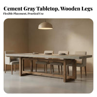 Industrial Dining Table Retro Atmosphere Modern Rectangular Dining Table Sturdy Construction for Restaurant Owners, Interior Designers, Hotel, Home