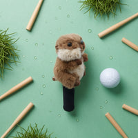 Golf Club Head Cover with Knit Sleeve Funny Driver Headcover Black Driver Head Cover for Golfers