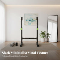 Heavy Duty Steel Adjustable Squat Rack Non-Slip Feet Bench Press Stand Stable H-Frame Base Multi-Function Barbell Rack for Weightlifters, Bodybuilders, Garage Gym
