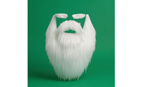 Santa Beard Set Elastic Straps White Santa Costume Beard Soft-Textured
