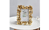 Ginkgo Leaf Photo Frame Freestanding Ornate Ginkgo Leaf Picture Frame for Newlyweds, Couples, Bedroom, Living Room