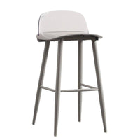 Nordic design Transparent Highrear Stool Modern Minimalist Design Clear rear High Stool Built-in Footrest Counter Chair Armless for Homeowners, Business Owners, Interior Decorators, Bar, Coffee Shop, Cafe, Restaurant