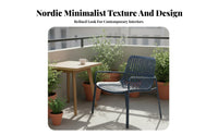 Comfortable Seating Nordic Design Accent Chair Weather-Resistant Minimalist Balcony Chair Sturdy and Long-Lasting Metal Frame Armchair Easy to Clean for Cafe Owners, Homeowners, Adults, Coffee Shop, Living Room, Garden, Reception Area