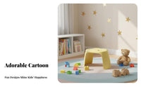 Cartoon Design CumulusShaped Seat Cute Appearance Small Stool Heart embellishment children's Furniture Multi-Use for young children, infants, Parents, Kindergarten, Playroom, Bathroom, Living Room