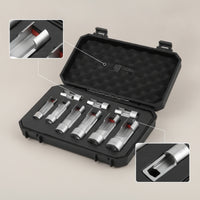 9 Pieces Metric Slotted Socket Set with Case Chrome Vanadium Slotted Socket Set Rust-Resistant Toolbox Long-Lasting for Mechanics, Automotive Repair