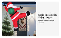 Climbing Santa Red Suit Christmas Figure