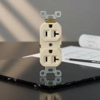 20 Amp NEMA 5-20R Receptacle Commercial-Grade Duplex Receptacle 125 Volt Duplex Outlet High-Conductivity for Workshop