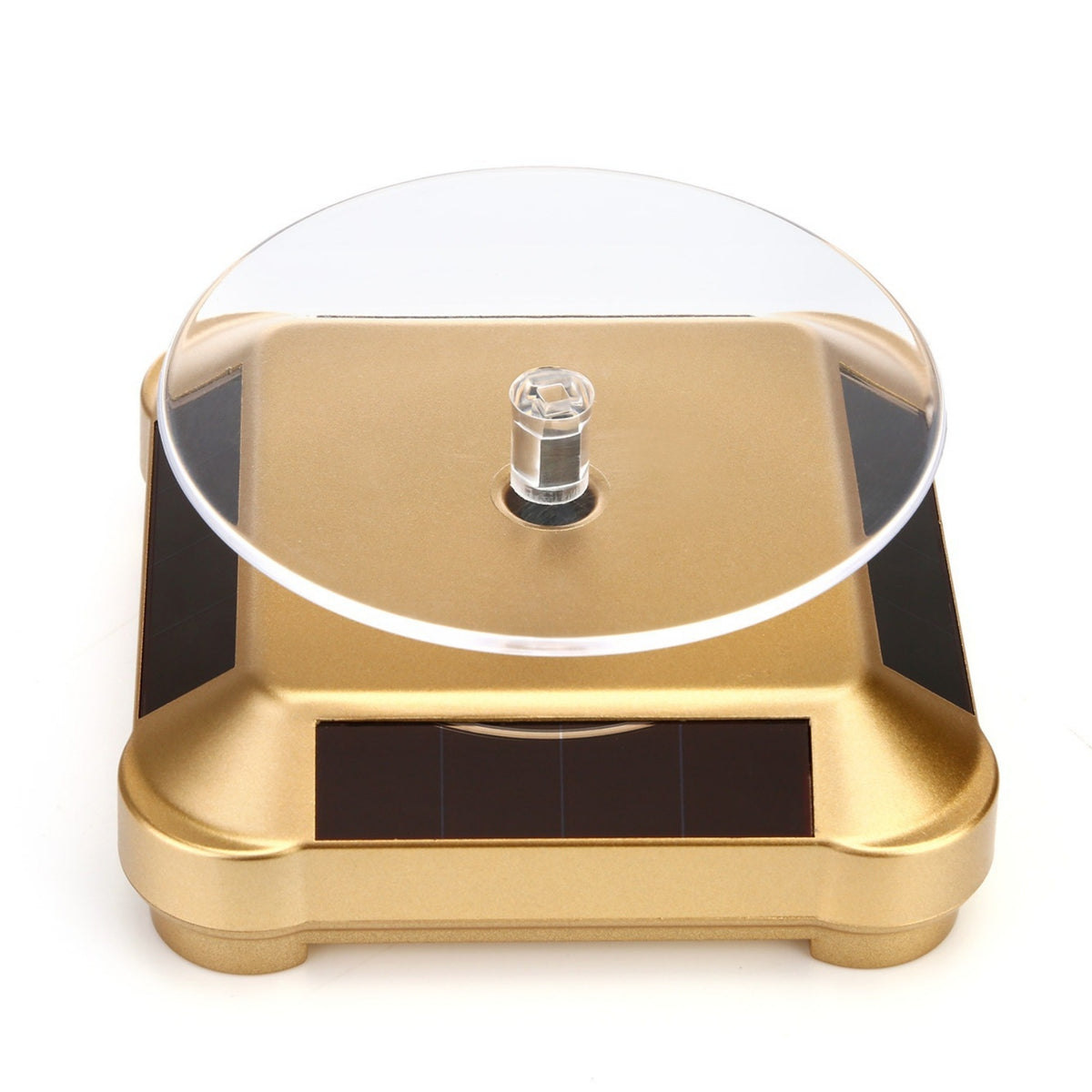 360-Degree Rotating Display Stand Countertop Solar Display Stand Compact Solar Turntable Motorized for Collectors