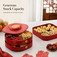 Red Wedding Candy and Snack Tray Set for Festive Occasions