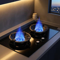 Gas Cooktop Flame Shield High-Temperature-Resistant Flame Concentrator Collar Cast Iron Cooktop Collar Ribbed Support Tabs