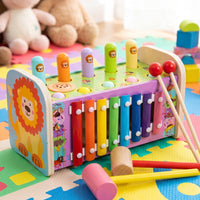 Educational Whack a Mole Game Learning Whack-Apeg Toy Preschool Pounding Bench Sensory for Playroom