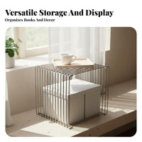 Sofa Side Table Multi-Use Bedside Sturdy Table Build Storage Rack for Living Room