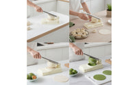 Pastry Press with Handle Hand-Operated Pastry Press Tool Flat-Base for Meal Prep