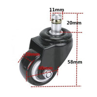 5 Pieces Heavy Duty Swivel Stool Wheels Long-Lasting Construction Replacement Chair Casters Carpet Friendly Twin Wheel Casters for Salon
