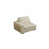 Removable and cleanable Cover puffy Sofa Plush Comfort Unstructured Sectional Chaise Minimalist aesthetic Living Room Furniture Lowsilhouette Design for Homeowners, Apartment Dwellers, Young Adults, Lounge Area, Studio, Bedroom, Playroom