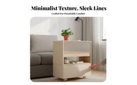 Space-Saving Wheeled Utility Shelf Sturdy Construction Convertible Rolling Cabinet Easy Assembly Mobile Furniture Hidden Compartments for Small Apartment Residents, City Dwellers, Living Room, Narrow Areas, Bedroom, Home Office