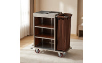 Housekeeping Workstation Trolley with Bag Heavy-Duty Housekeeping Cart