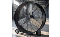 Portable Drum Fan with Wheels Wheeled Industrial Drum Fan with Wheels Heavy Duty for Garage