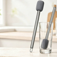 Long Handle Bottle Brush Hanging Loop Cleaning Tool Quick Drying for Kitchen