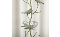 Outdoor Garden Stake with Bird Nest Rustic Iron Flower Insert with Birds Distressed Metal Bird Garden Stake Decorative for Gardeners, Homeowners, Courtyard, Planters
