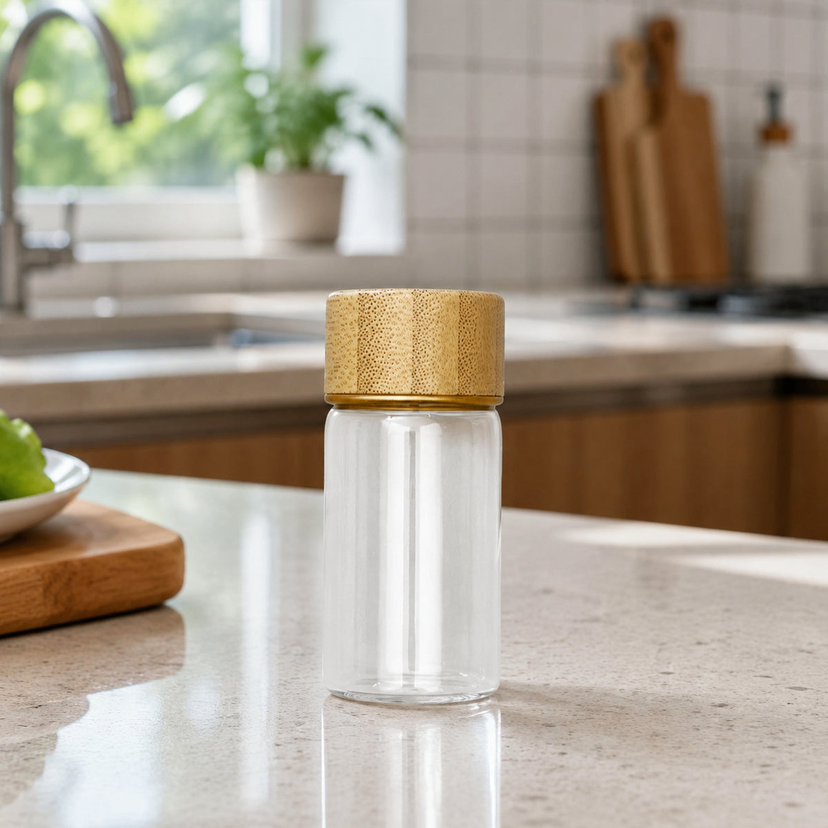Mini Glass Condiment Container, 30ml, Soy Sauce Dispenser, Oil Bottle, Screw-On Type, Dining Table, Kitchen Supplies